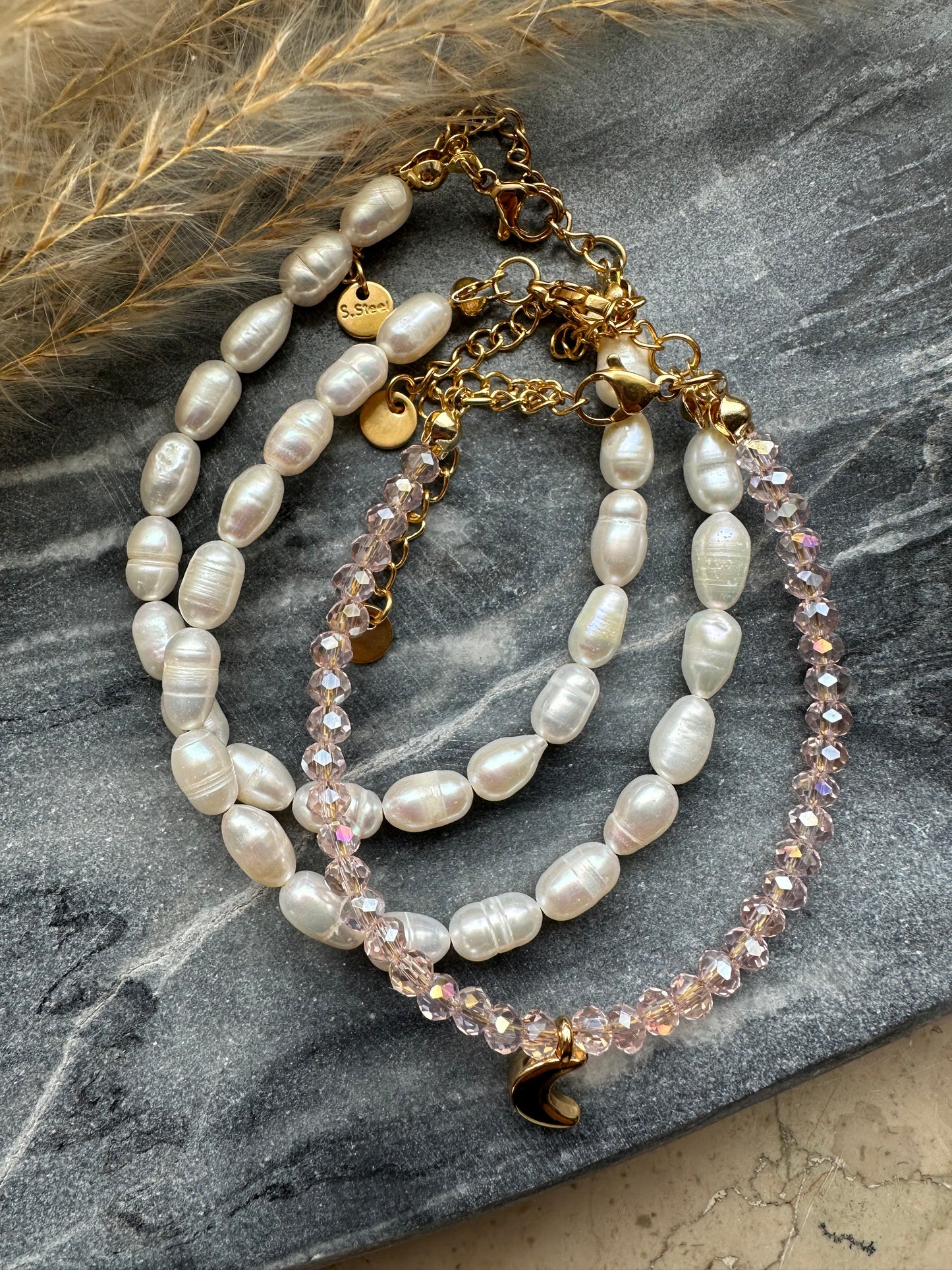 Classy Süßwasserperlenarmband